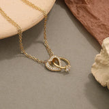 925 Silver Multilayer Chain Anklet Bracelet Interlocked Heart CZ Adjust Jewelry