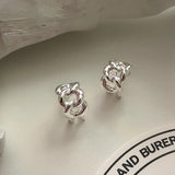 925 Silver Open Chain Ear-Bone Piercing Hoop Huggie Earrings