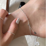 925 Silver Pig Nose Chain Anklet C-D30
