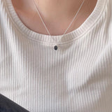 925 Silver Agate Oval Pendant Necklace