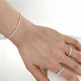 925 Sterling Silver Coin Chain Bracelet C-A328