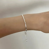 925 Sterling Silver Coin Chain Bracelet C-A328