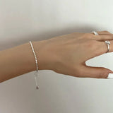 925 Sterling Silver Coin Chain Bracelet C-A328