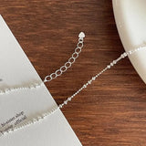 925 Silver Beads Chain Anklet Bracelet Strand C-D32