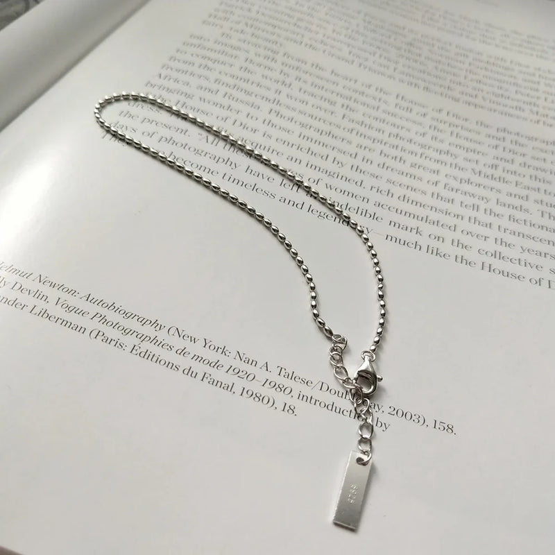 925 Silver Olive Beads Anklet Bracelet for Women TLS52