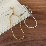 925 Silver Olive Beads Anklet Bracelet C-D29
