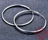925 Silver Circle Round Hoop Earring for Women