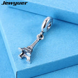 925 Silver Eiffel Tower Bead European Charm Bracelet DIY