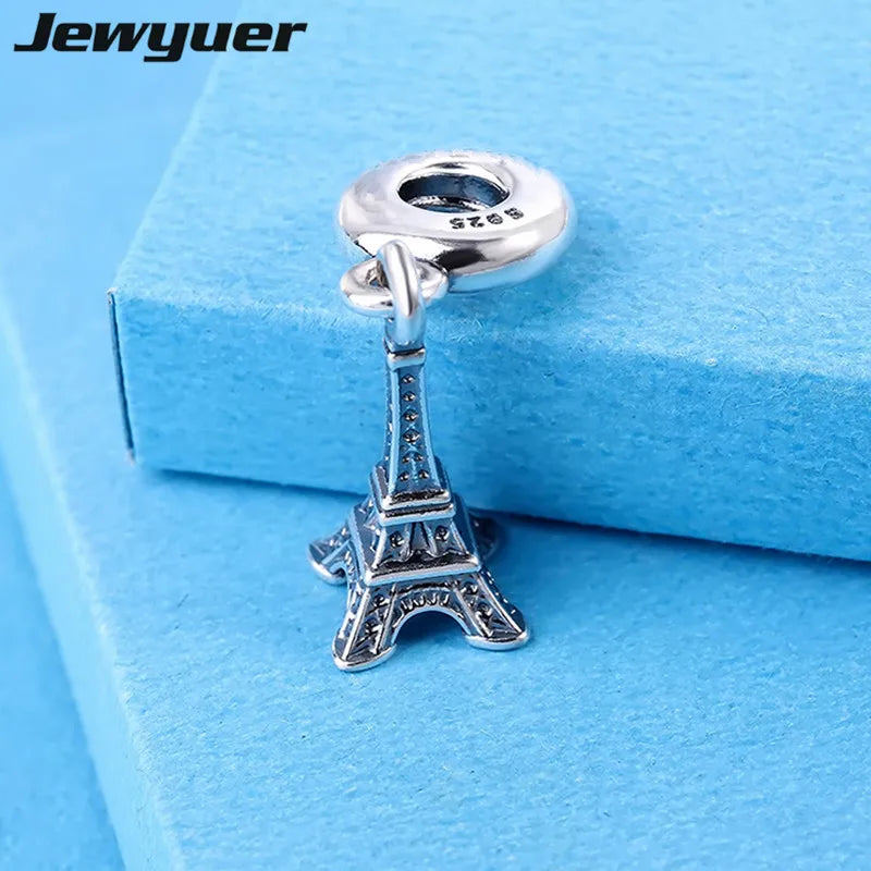 925 Silver Eiffel Tower Bead European Charm Bracelet DIY