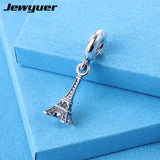925 Silver Eiffel Tower Bead European Charm Bracelet DIY