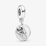 925 Silver Nurse Sign & Stethoscope Charms Beads for Bracelet