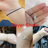 925 Silver CZ Crystal Charm Bracelet Wedding Jewelry Gift