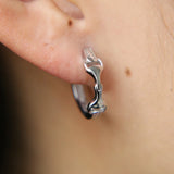 925 Sterling Silver Circle Horse Lover Equestrian Snaffle Bit Earring