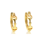 925 Sterling Silver Circle Horse Lover Equestrian Snaffle Bit Earring