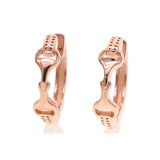 925 Silver Polished Huggie Circle Equestrian Bit Earring