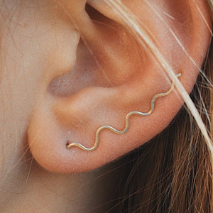 Wave Ear Clip Earrings Wedding Bridesmaid Jewelry Gift