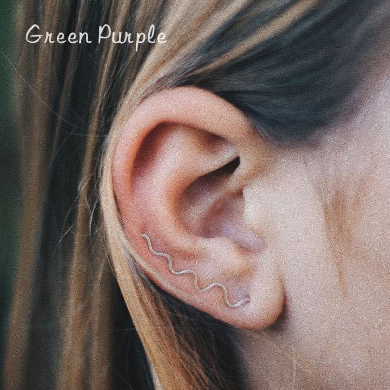 Wave Ear Clip Earrings Wedding Bridesmaid Jewelry Gift