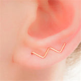 Wave Ear Clip s925 Silver Earrings Minimalism Jewelry