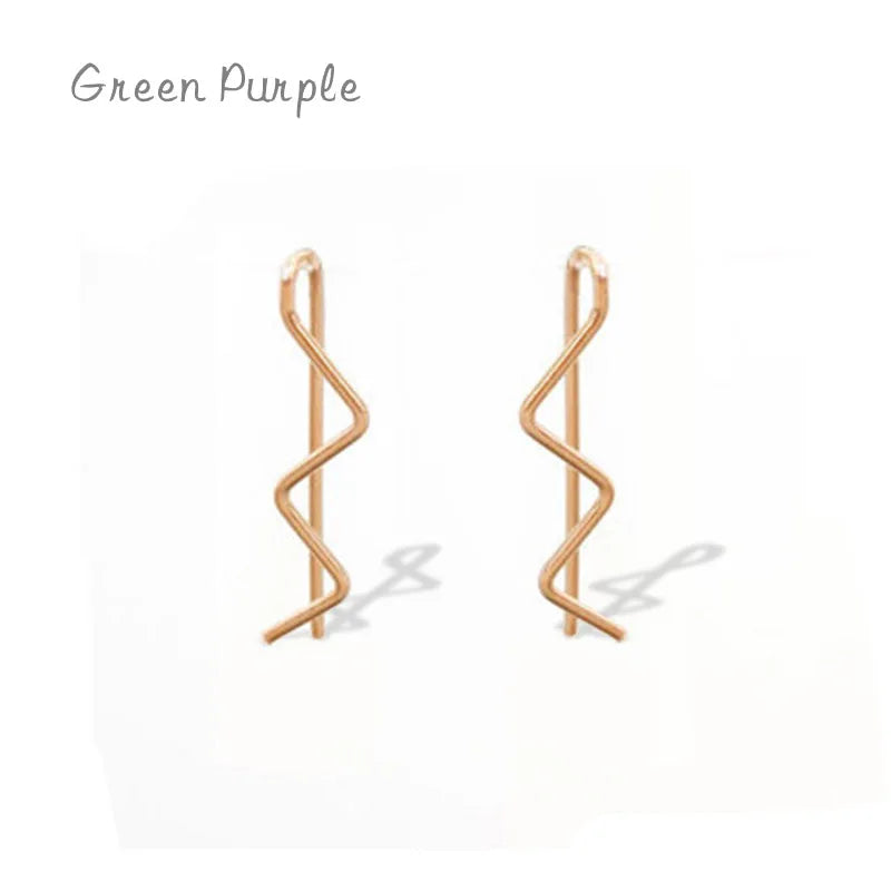 Wave Ear Clip s925 Silver Earrings Minimalism Jewelry