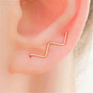 Wave Ear Clip s925 Silver Earrings Minimalism Jewelry
