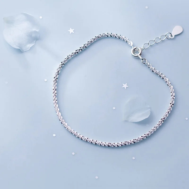 Italian Sterling Silver Bracelet Lady Charm Gift