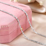 Italian S925 Sterling Silver Necklace Clavicle Chain
