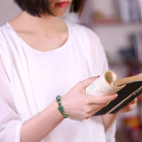 Green Jadeite Double Pixiu Bracelet Grand Women's Jewelry