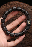 Natural Wood Tibetan Buddhist Bracelet 12mmx12mm Beaded Wood Jewelry
