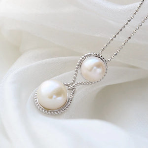 Freshwater Pearl 925 Silver Pendant Lady 18K Plated Jewelry Gift