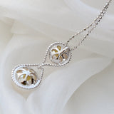 Freshwater Pearl 925 Silver Pendant Lady 18K Plated Jewelry Gift