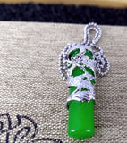 Natural Ice Dragon Column Pendant Mosaic Insensitive Pendant