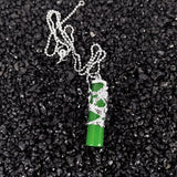 Natural Ice Dragon Column Pendant Mosaic Insensitive Pendant