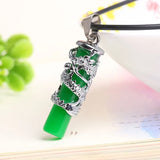 Natural Ice Dragon Column Pendant Mosaic Insensitive Pendant