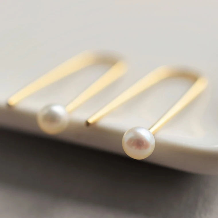 Natural Pearl Earrings 14K Filled Drop Earrings Boho Jewelry