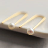 Natural Pearl Earrings 14K Filled Drop Earrings Boho Jewelry