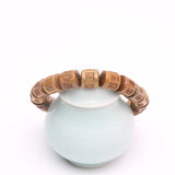 Natural Sandalwood Wood Tibetan Buddhism 12mmx12mm 18 Bead Bracelet