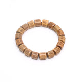 Natural Sandalwood Wood Tibetan Buddhism 12mmx12mm 18 Bead Bracelet