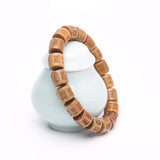 Natural Sandalwood Wood Tibetan Buddhism 12mmx12mm 18 Bead Bracelet