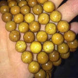 Sichuan Golden Silk Nanmu Bracelet Phoebe Zhennan Buddha Beads Handstring 108Pcs