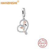 925 Silver Snake Flower Heart Charms Beads for Bracelet Necklace