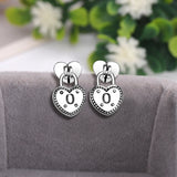 925 Silver Love Locks Heart Stud Earrings Wedding Gift