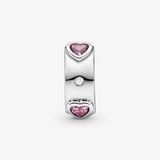 925 Silver Charm Bead Spacer Clip Charms Clear Pav? for Bracelets DIY Jewelry