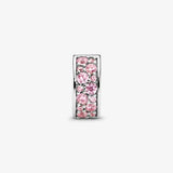 925 Silver Charm Bead Spacer Clip Charms Clear Pav? for Bracelets DIY Jewelry