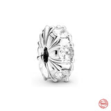 925 Sterling Silver Butterfly Spacer Clip Charm Bead