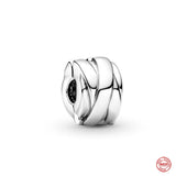 925 Sterling Silver Butterfly Spacer Clip Charm Bead