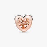 925 Silver Family Tree Heart Charm Bead Pendant Rose Bracelets DIY