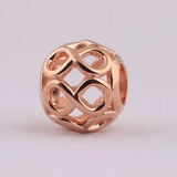 925 Silver Family Tree Heart Charm Bead Pendant Rose Bracelets DIY
