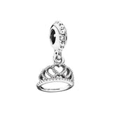 925 Silver Rose Pendant Clip Charms CZ for Bracelets