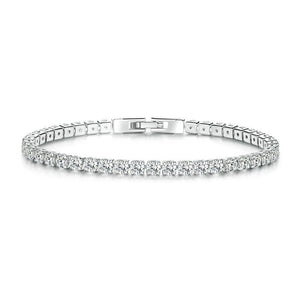Plated Platinum Tennis Bracelet Women Birthday Gift