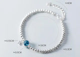 925 Silver Quartz & Beads Star Chain Bracelet C-S3271